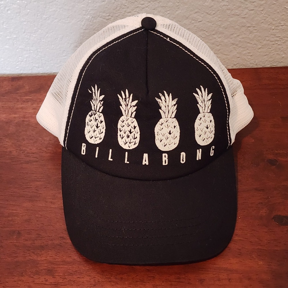 Billabong - Aloha Forever Hat Black- Pineapple Surf Surfing Beach Cap